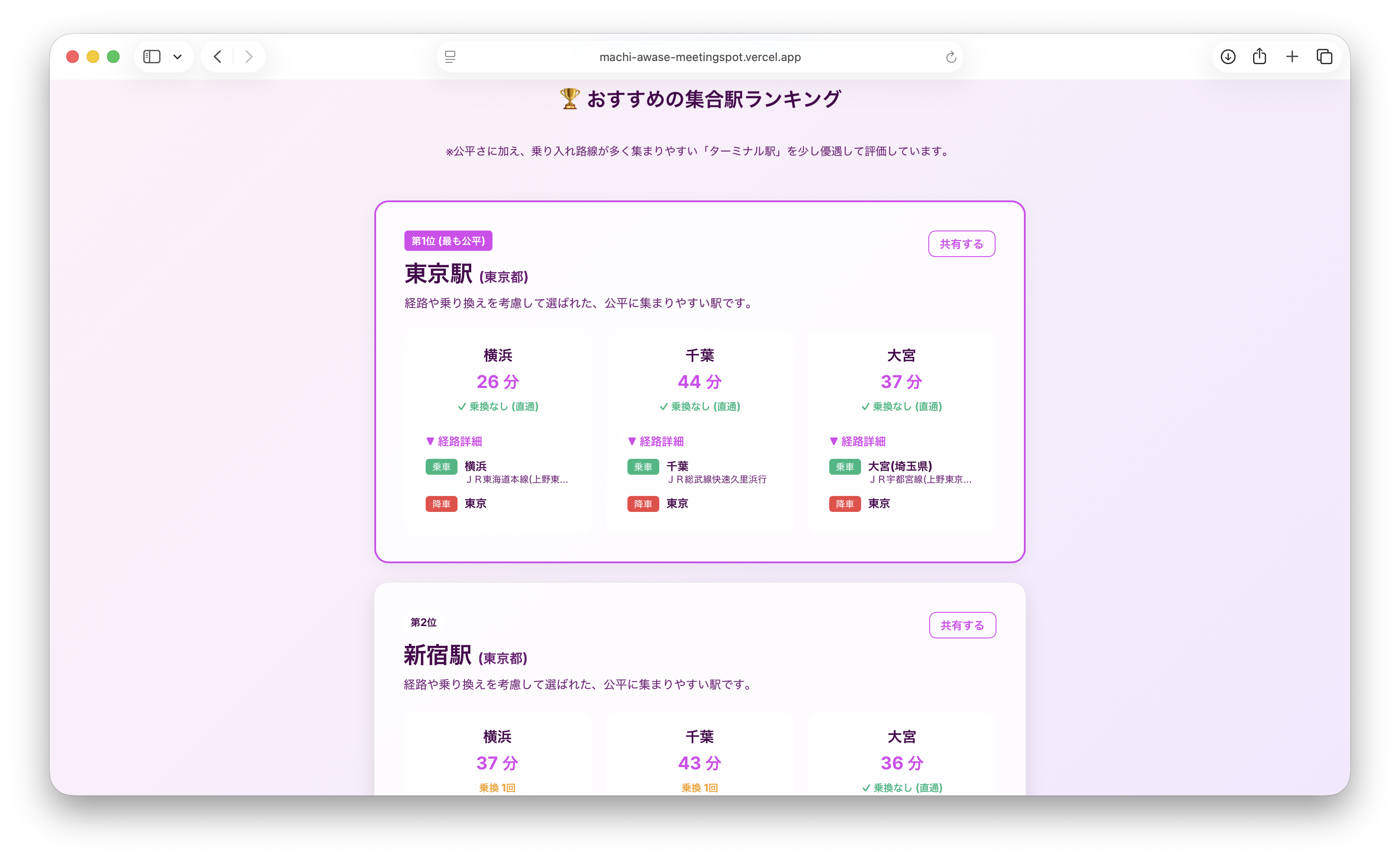 Machi-Awase Result